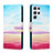 Handytasche Stand Schutzhülle Flip Leder Hülle Modisch Muster H02X für Samsung Galaxy S22 Ultra 5G Bunt