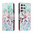 Handytasche Stand Schutzhülle Flip Leder Hülle Modisch Muster H02X für Samsung Galaxy S22 Ultra 5G Minzgrün
