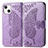 Handytasche Stand Schutzhülle Flip Leder Hülle Modisch Muster H07 für Apple iPhone 13 Mini Helles Lila