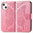 Handytasche Stand Schutzhülle Flip Leder Hülle Modisch Muster H07 für Apple iPhone 13 Mini Pink
