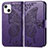 Handytasche Stand Schutzhülle Flip Leder Hülle Modisch Muster H07 für Apple iPhone 13 Mini Violett