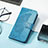 Handytasche Stand Schutzhülle Flip Leder Hülle Modisch Muster H08 für Apple iPhone 13 Blau