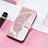 Handytasche Stand Schutzhülle Flip Leder Hülle Modisch Muster H08 für Apple iPhone 13 Rosegold