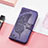 Handytasche Stand Schutzhülle Flip Leder Hülle Modisch Muster H08 für Apple iPhone 13 Violett