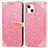 Handytasche Stand Schutzhülle Flip Leder Hülle Modisch Muster H13 für Apple iPhone 13 Rosegold