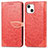 Handytasche Stand Schutzhülle Flip Leder Hülle Modisch Muster H13 für Apple iPhone 13 Rot