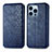 Handytasche Stand Schutzhülle Flip Leder Hülle Modisch Muster H15 für Apple iPhone 15 Pro Blau