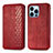 Handytasche Stand Schutzhülle Flip Leder Hülle Modisch Muster H15 für Apple iPhone 15 Pro Rot