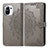 Handytasche Stand Schutzhülle Flip Leder Hülle Modisch Muster L01 für Xiaomi Mi 11 Lite 5G NE Grau