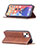 Handytasche Stand Schutzhülle Flip Leder Hülle Modisch Muster L04 für Apple iPhone 14 Braun