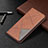 Handytasche Stand Schutzhülle Flip Leder Hülle Modisch Muster L04 für Apple iPhone 14 Braun