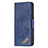 Handytasche Stand Schutzhülle Flip Leder Hülle Modisch Muster L05 für Apple iPhone 14 Blau