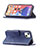 Handytasche Stand Schutzhülle Flip Leder Hülle Modisch Muster L05 für Apple iPhone 14 Blau