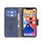 Handytasche Stand Schutzhülle Flip Leder Hülle Modisch Muster L05 für Apple iPhone 14 Blau