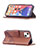 Handytasche Stand Schutzhülle Flip Leder Hülle Modisch Muster L05 für Apple iPhone 14 Braun