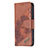Handytasche Stand Schutzhülle Flip Leder Hülle Modisch Muster L05 für Apple iPhone 14 Braun