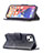 Handytasche Stand Schutzhülle Flip Leder Hülle Modisch Muster L05 für Apple iPhone 14 Schwarz