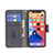 Handytasche Stand Schutzhülle Flip Leder Hülle Modisch Muster L05 für Apple iPhone 14 Schwarz