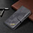 Handytasche Stand Schutzhülle Flip Leder Hülle Modisch Muster L05 für Apple iPhone 14 Schwarz