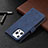 Handytasche Stand Schutzhülle Flip Leder Hülle Modisch Muster L06 für Apple iPhone 15 Pro Blau
