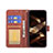 Handytasche Stand Schutzhülle Flip Leder Hülle Modisch Muster L06 für Apple iPhone 15 Pro Braun