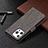 Handytasche Stand Schutzhülle Flip Leder Hülle Modisch Muster L06 für Apple iPhone 15 Pro Grau
