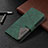 Handytasche Stand Schutzhülle Flip Leder Hülle Modisch Muster L06 für Apple iPhone 15 Pro Grün