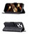 Handytasche Stand Schutzhülle Flip Leder Hülle Modisch Muster L06 für Apple iPhone 15 Pro Schwarz