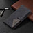 Handytasche Stand Schutzhülle Flip Leder Hülle Modisch Muster L06 für Apple iPhone 15 Pro Schwarz