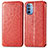 Handytasche Stand Schutzhülle Flip Leder Hülle Modisch Muster S01D für Motorola Moto G31 Rot