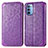 Handytasche Stand Schutzhülle Flip Leder Hülle Modisch Muster S01D für Motorola Moto G31 Violett