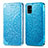 Handytasche Stand Schutzhülle Flip Leder Hülle Modisch Muster S01D für Samsung Galaxy A71 5G Blau