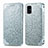 Handytasche Stand Schutzhülle Flip Leder Hülle Modisch Muster S01D für Samsung Galaxy A71 5G Silber