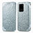 Handytasche Stand Schutzhülle Flip Leder Hülle Modisch Muster S01D für Samsung Galaxy S20 Ultra 5G Silber