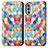 Handytasche Stand Schutzhülle Flip Leder Hülle Modisch Muster S02D für Motorola MOTO G52
