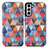 Handytasche Stand Schutzhülle Flip Leder Hülle Modisch Muster S02D für Samsung Galaxy S21 5G Braun