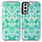 Handytasche Stand Schutzhülle Flip Leder Hülle Modisch Muster S02D für Samsung Galaxy S21 5G Grün
