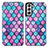 Handytasche Stand Schutzhülle Flip Leder Hülle Modisch Muster S02D für Samsung Galaxy S21 5G Violett