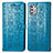 Handytasche Stand Schutzhülle Flip Leder Hülle Modisch Muster S03D für Motorola Moto G Stylus (2021) Blau