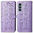 Handytasche Stand Schutzhülle Flip Leder Hülle Modisch Muster S03D für Motorola Moto G200 5G Violett