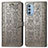 Handytasche Stand Schutzhülle Flip Leder Hülle Modisch Muster S03D für Motorola Moto G51 5G Grau