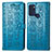 Handytasche Stand Schutzhülle Flip Leder Hülle Modisch Muster S03D für Motorola Moto G60s Blau