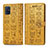 Handytasche Stand Schutzhülle Flip Leder Hülle Modisch Muster S03D für Samsung Galaxy A51 4G Gelb