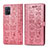 Handytasche Stand Schutzhülle Flip Leder Hülle Modisch Muster S03D für Samsung Galaxy A51 4G Rosegold