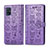 Handytasche Stand Schutzhülle Flip Leder Hülle Modisch Muster S03D für Samsung Galaxy A51 4G Violett