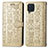 Handytasche Stand Schutzhülle Flip Leder Hülle Modisch Muster S03D für Samsung Galaxy M32 4G Gold