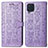 Handytasche Stand Schutzhülle Flip Leder Hülle Modisch Muster S03D für Samsung Galaxy M32 4G Violett