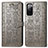 Handytasche Stand Schutzhülle Flip Leder Hülle Modisch Muster S03D für Samsung Galaxy S20 FE (2022) 5G Grau