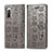 Handytasche Stand Schutzhülle Flip Leder Hülle Modisch Muster S03D für Sony Xperia 10 II Grau
