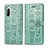 Handytasche Stand Schutzhülle Flip Leder Hülle Modisch Muster S03D für Sony Xperia 10 II Grün